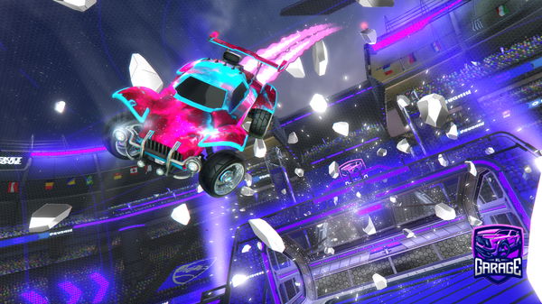 A Rocket League car design from Clover0nGfuel