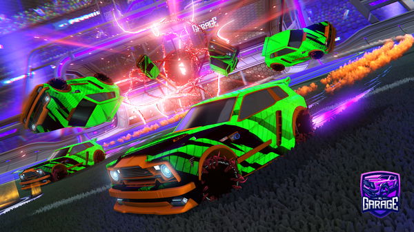 A Rocket League car design from Rowinabow