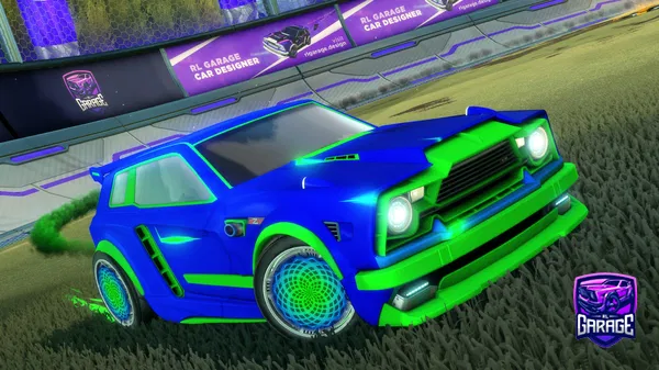 A Rocket League car design from Green1377ismyps