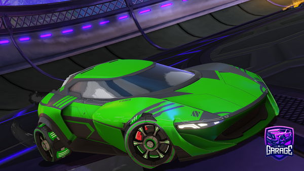 A Rocket League car design from Rayzr-