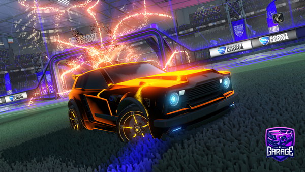A Rocket League car design from Vr-fishy