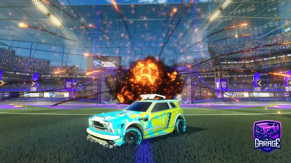 A Rocket League car design from VIL1OO