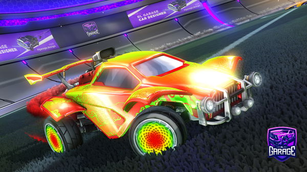 A Rocket League car design from Kitsel