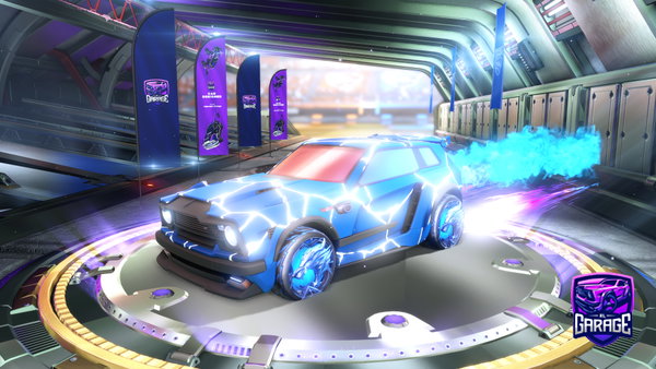 A Rocket League car design from davoetsieisvoetsie