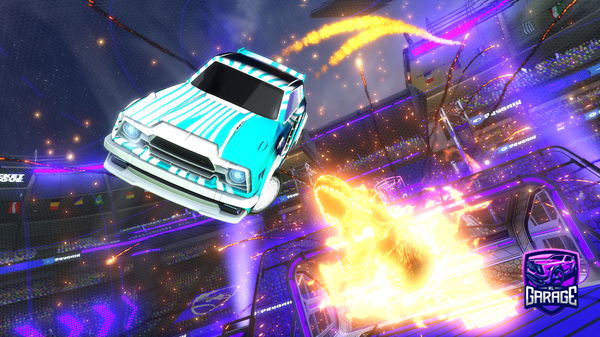 A Rocket League car design from Fenneclightshow