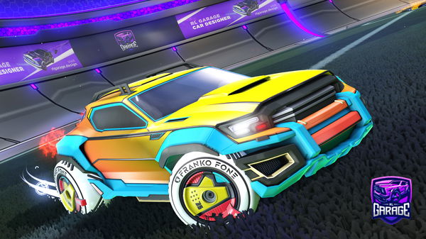 A Rocket League car design from Synxty