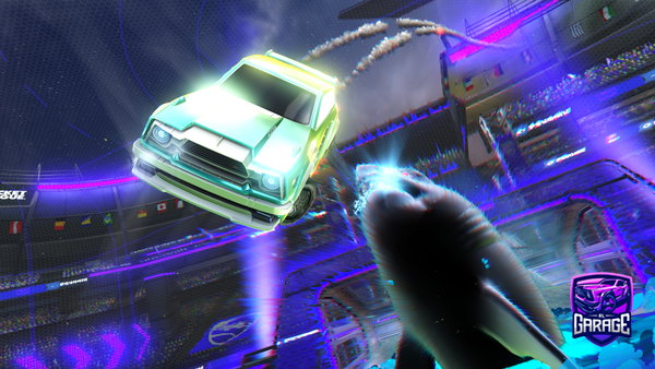 A Rocket League car design from canine-blur