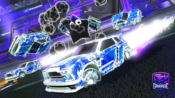 A Rocket League car design from Rowinabow