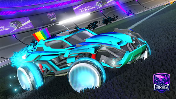 A Rocket League car design from Rainbow_cube24