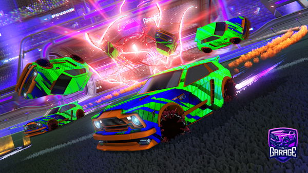 A Rocket League car design from Rowinabow