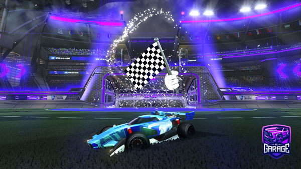 A Rocket League car design from Hybrid8