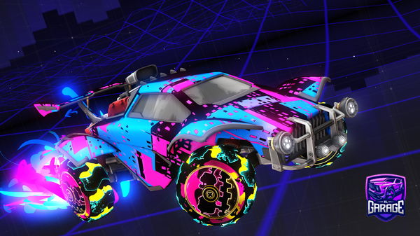 A Rocket League car design from iksagario