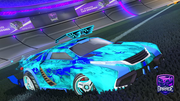 A Rocket League car design from Myusernameistigershark