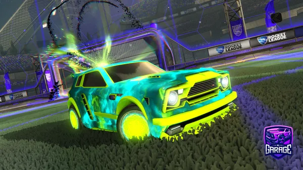 A Rocket League car design from Green1377ismyps
