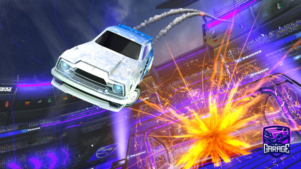 A Rocket League car design from apfelsaftkarton