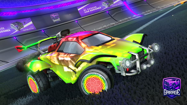 A Rocket League car design from PowerfulFlea441