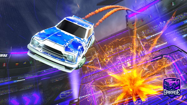 A Rocket League car design from Rowinabow