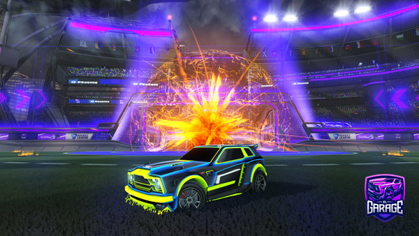A Rocket League car design from Aflame-snake2