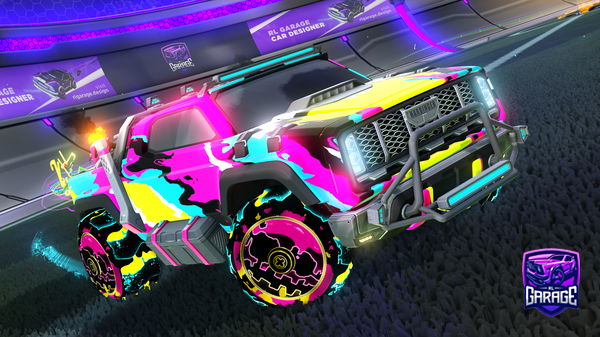 A Rocket League car design from pllxxel