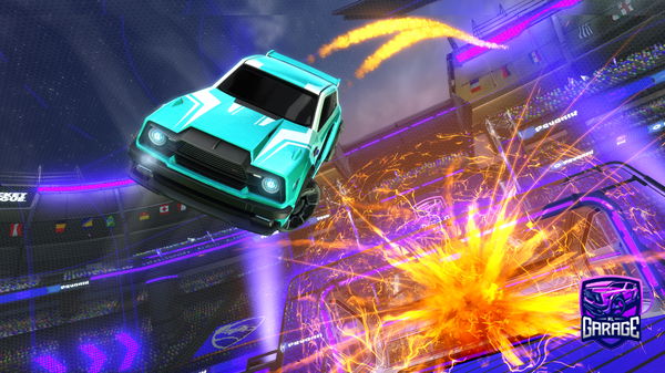 A Rocket League car design from PurpleJ33p