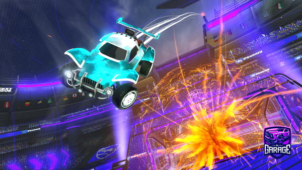 A Rocket League car design from Rl_flamingo