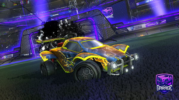 A Rocket League car design from Flamingfow33