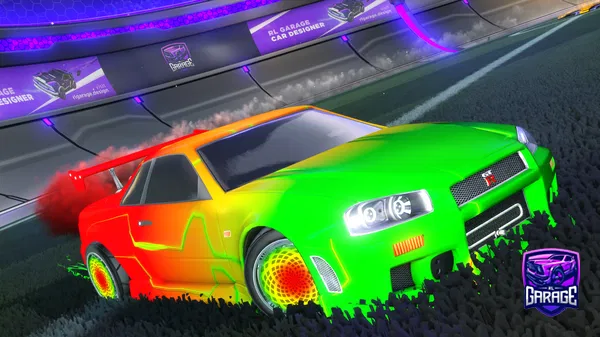 A Rocket League car design from Green1377ismyps