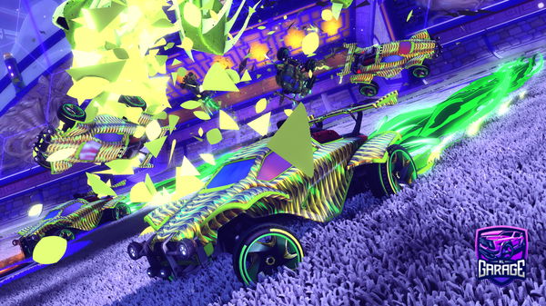 A Rocket League car design from Fluffyfire123