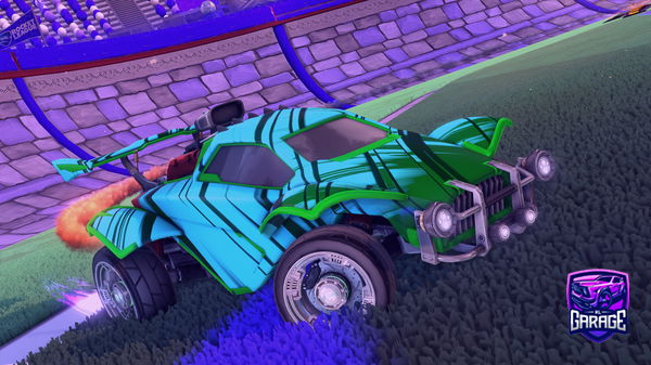 A Rocket League car design from Boatcraft