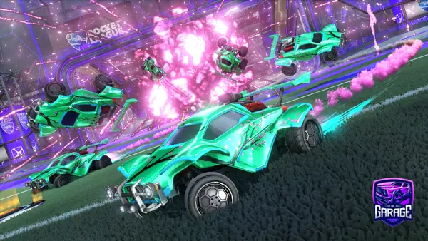 A Rocket League car design from Ech-a-Sketch-