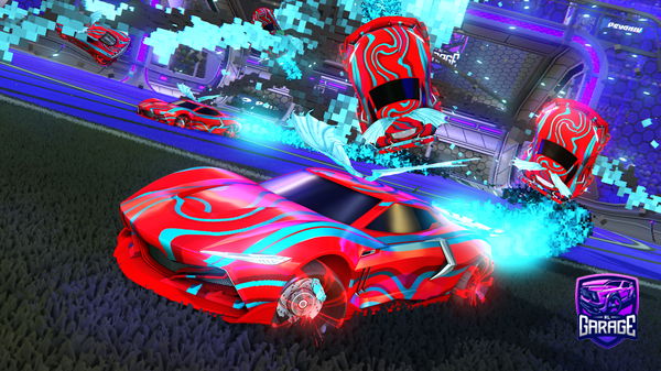 A Rocket League car design from Myusernameistigershark