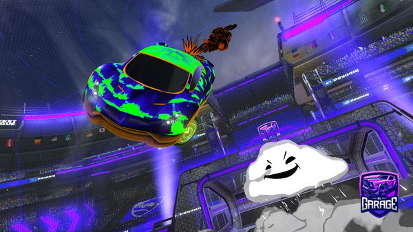 A Rocket League car design from GTR-on-gfuel