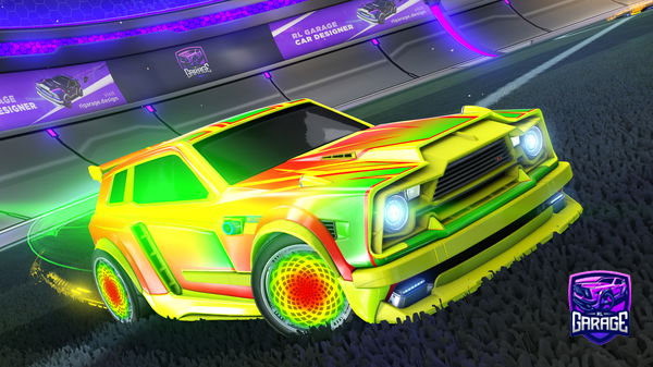 A Rocket League car design from Hotrod_hotdogs