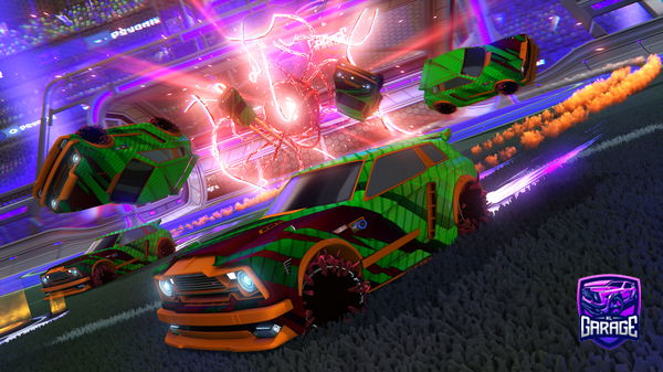 A Rocket League car design from Rowinabow