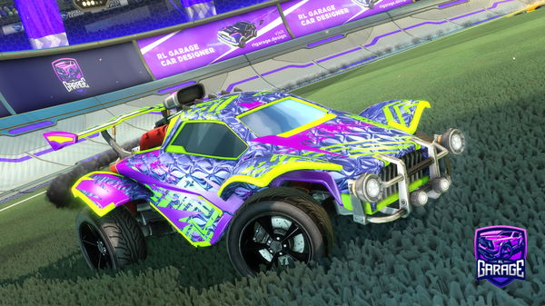 A Rocket League car design from vroofy