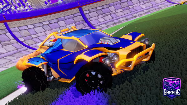 A Rocket League car design from cardboardius