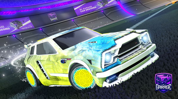 A Rocket League car design from spaldhinos