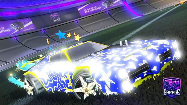 A Rocket League car design from Vr-fishy