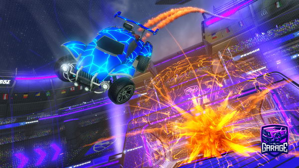 A Rocket League car design from PurpleJ33p