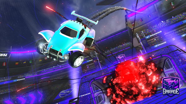 A Rocket League car design from davoetsieisvoetsie