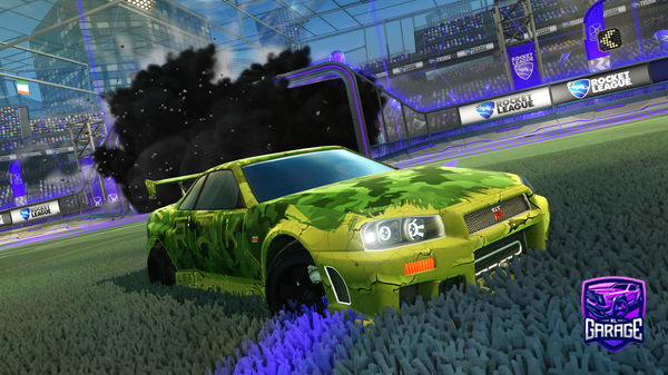 A Rocket League car design from Kayumi