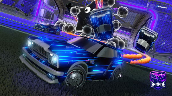 A Rocket League car design from Rowinabow