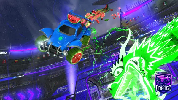 A Rocket League car design from RA1NBQWS