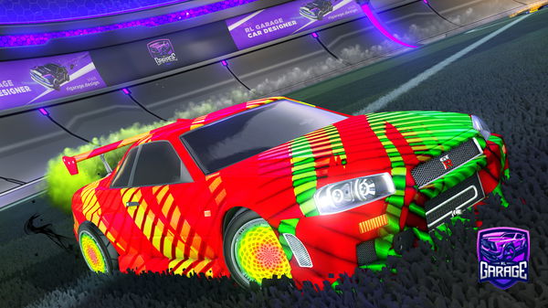 A Rocket League car design from PlsAlpaBustFree