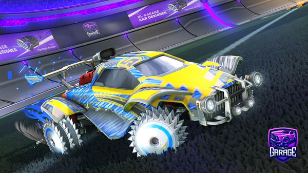 A Rocket League car design from -Mouni-