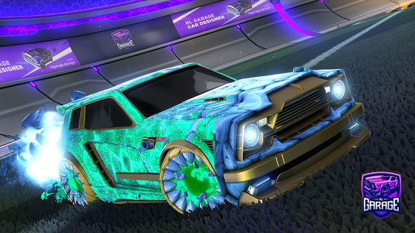 A Rocket League car design from -Mouni-