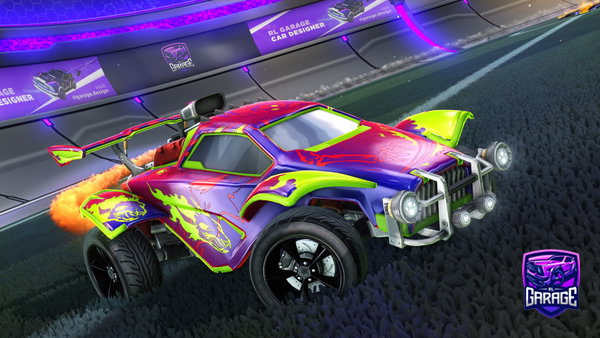 A Rocket League car design from Papa_dragon69420